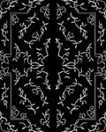 Black and White Abstract Floral Symmetry Rug