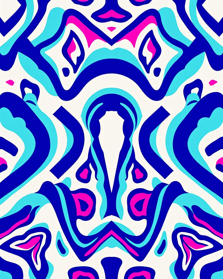 Vibrant Abstract Swirls Pattern Rug