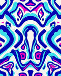 Vibrant Abstract Swirls Pattern Rug
