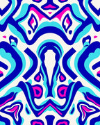 Vibrant Abstract Swirls Pattern Rug