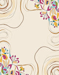 Whimsical Floral Abstract Swirl Design Rug
