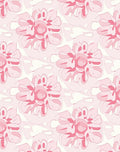 Gentle Pink Floral Abstract Pattern Rug
