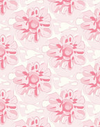 Gentle Pink Floral Abstract Pattern Rug