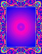 Vibrant Swirl Border Design Rug