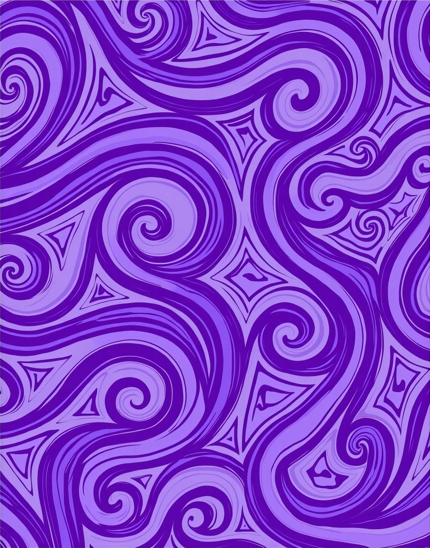 Abstract Swirling Patterns Purple Rug