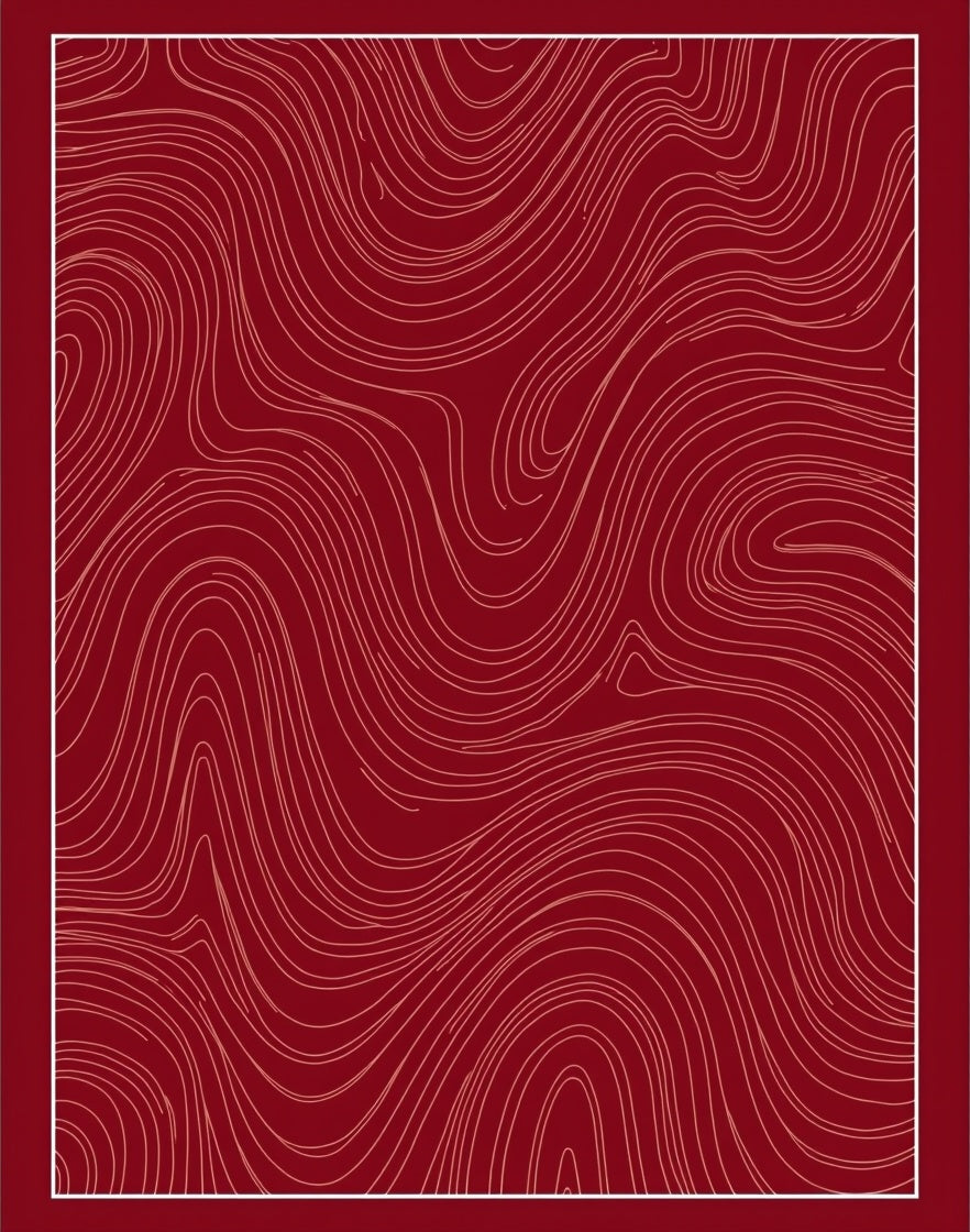 Abstract Wavy Line Pattern Rug