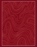 Abstract Wavy Line Pattern Rug