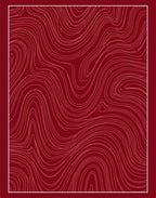 Abstract Wavy Line Pattern Rug
