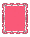 Whimsical Pink Wave Pattern Rug