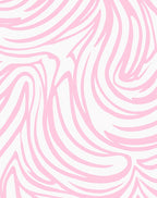 Soft Pink Abstract Swirl Pattern Rug