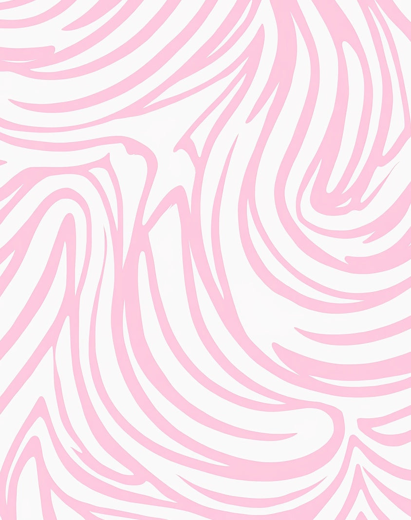 Soft Pink Abstract Swirl Pattern Rug