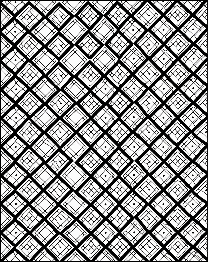 Black and White Diamond Pattern Rug