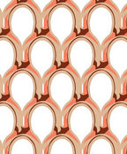 Retro Arc Pattern With Warm Tones Rug