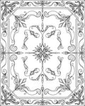Elegant Floral Scrollwork Vintage Design Rug