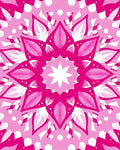 Vibrant Pink Floral Mandala Pattern Rug