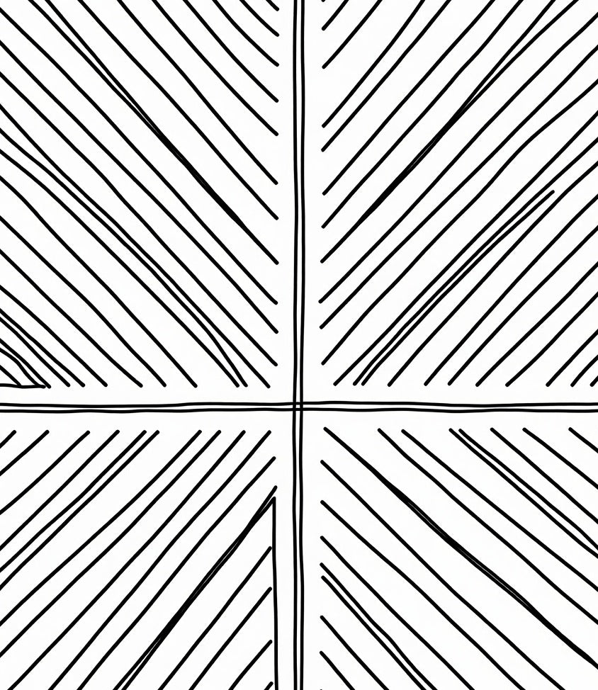 Abstract Black White Diagonal Lines Rug