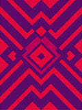 Vibrant Pink Purple Geometric Pattern Rug