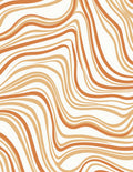 Orange Beige Swirl Abstract Pattern Rug