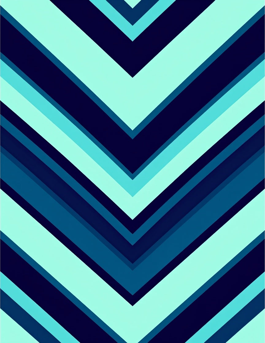 Chevron Pattern Blue Aqua Rug