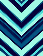 Chevron Pattern Blue Aqua Rug