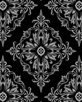 Classic Gray Floral Damask Pattern Rug