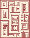 Abstract Geometric Maze Pattern Rug