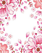 Pink Watercolor Floral Garden Design Rug