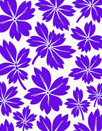 Vibrant Purple Floral Pattern Rug