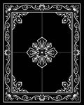 Ornate Black White Floral Medallion Rug