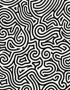 Abstract Black White Swirl Pattern Rug
