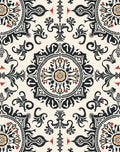 Intricate Floral Mandala Pattern Rug