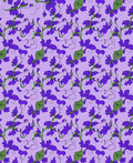 Purple Floral Sketch Pattern Rug