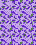 Purple Floral Sketch Pattern Rug