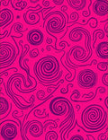 Vivid Pink Swirl Abstract Pattern Rug