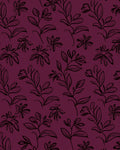 Stylized Floral Botanical Sketch Print Rug