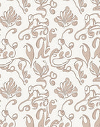 Elegant Floral Swirl Pattern Design Rug