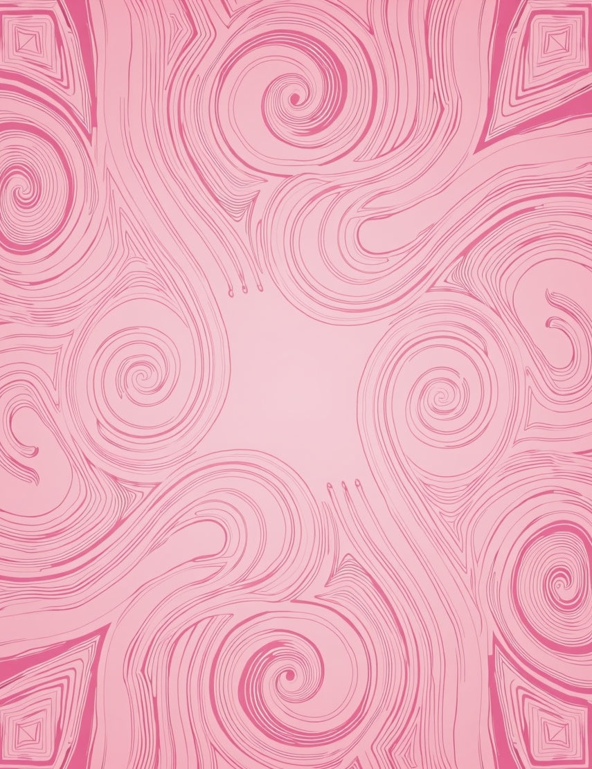 Abstract Swirls Pink Flow Pattern Rug