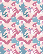 Pink Camouflage Pattern Rug