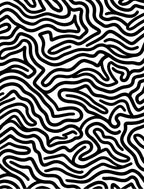 Abstract Black White Winding Lines Rug