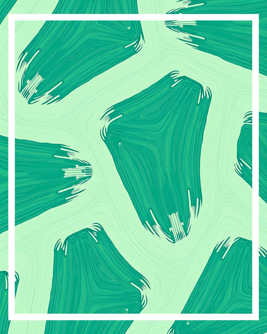 Teal Abstract Brushstroke Pattern Rug