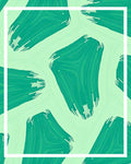 Teal Abstract Brushstroke Pattern Rug