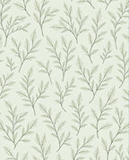 Delicate Leafy Branch Pattern Rug