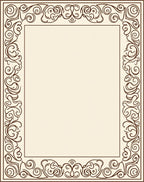 Classic Scrollwork Border Design Rug