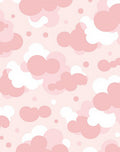 Soft Pink Cloudscape Pattern Rug