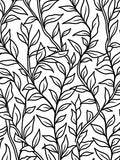 Elegant Vine Leaf Patterned Design Rug