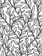 Elegant Vine Leaf Patterned Design Rug