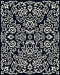 Classic Floral Scrollwork Pattern Rug