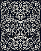 Classic Floral Scrollwork Pattern Rug