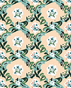 Modern Floral Leaf Abstract Pattern Rug