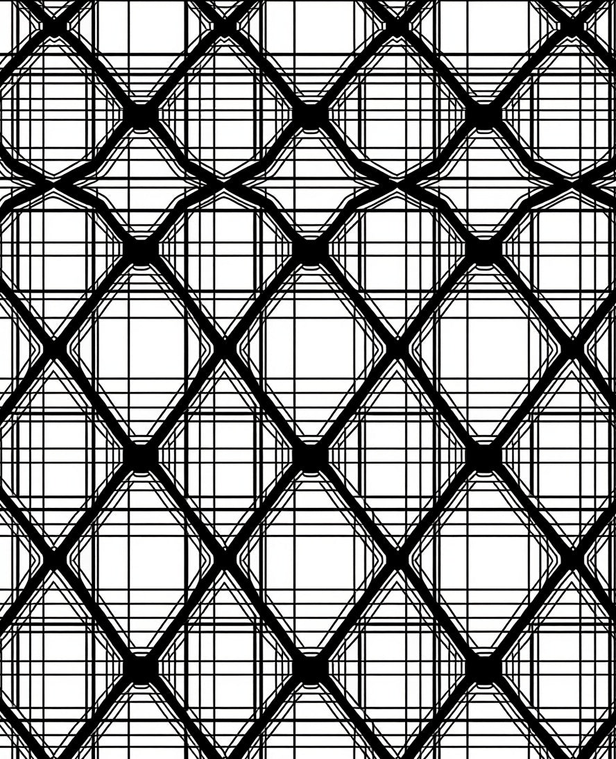 Bold Intersecting Line Pattern Rug
